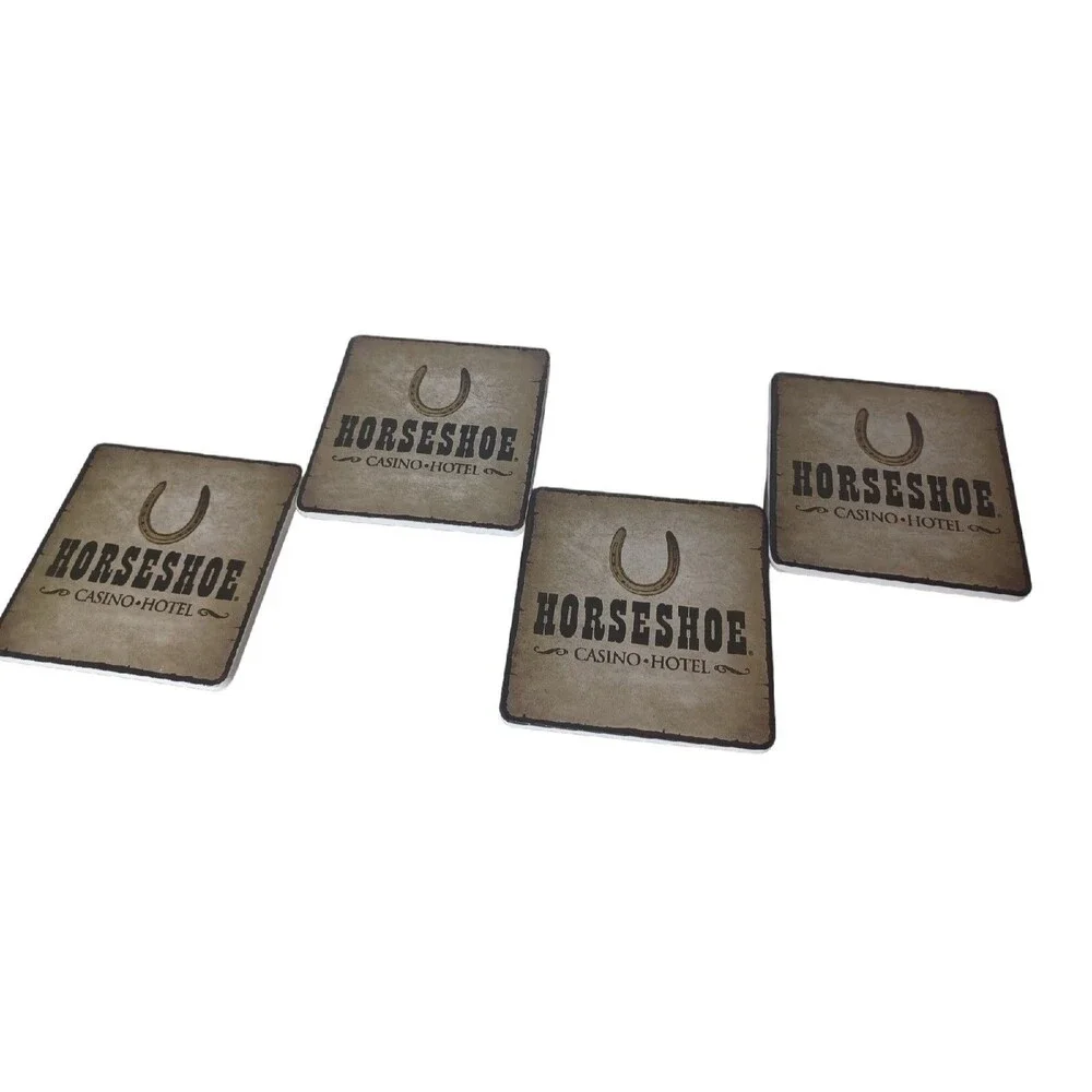 Horseshoe Casino Caster Stone CoasterSet Of 4